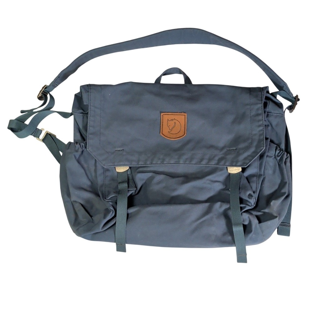 Fjallraven Foldsack No.2 Messenger Bag Cross Body Blue G-1000 Travel Work - Picture 1 of 13